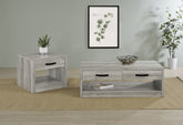 Orleans Furniture - Coaster - Felix 2-piece Coffee and End Table Set Grey Driftwood - 707728-S2